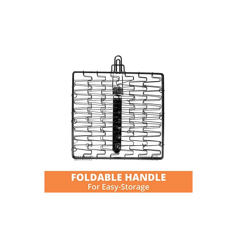 Mr. Bar-B-Q 06620Y Non Stick Flexible Basket with Folding Handle,