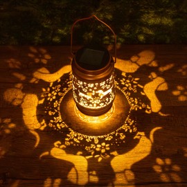 Dachshund Hanging Solar Lanterns Outdoor Waterproof, Garden Decor Solar Lights Patio Porch Yard Lawn Decorative Light, Dachshund Gifts for Women Men