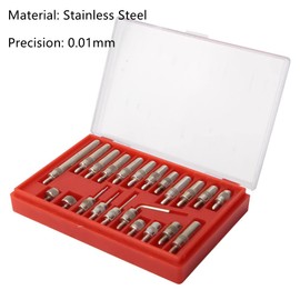 Fafeicy 22 Piece Test Display Contact 0.01mm Stainless Steel Dial Indicator Points Set for Dial Gauge