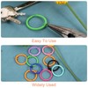 Sourcing Map 10Pcs Metal Split Keychain Rings, Round Flat Key