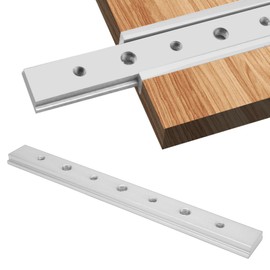 Aluminum Alloy T Track Miter, 200mm 7.9 Inch T Slot Woodworking T Bar Rail, for Router Tables and Woodworking (Silver)