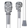 Royal RC Canes Chrome Brass Skull Handle Walking Cane with