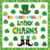 gisgfim St.Patrick Day Bulletin Board Decoration Set Lucky Shamrock Borders