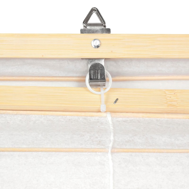 Red Lantern Rice Paper Cordless Window Shade Blinds - White