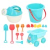 16pcs Kids Beach Toys Set Bucket Shovel Rake Sand Model