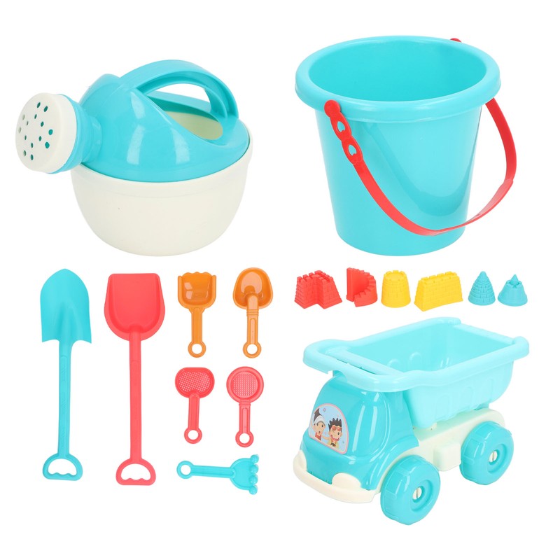 16pcs Kids Beach Toys Set Bucket Shovel Rake Sand Model