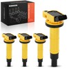 A-Premium Yellow Engine Ignition Coil Pack Compatible with Toyota Camry