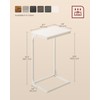 VASAGLE C-Shaped End Table, Side Table for Sofa, Couch Table