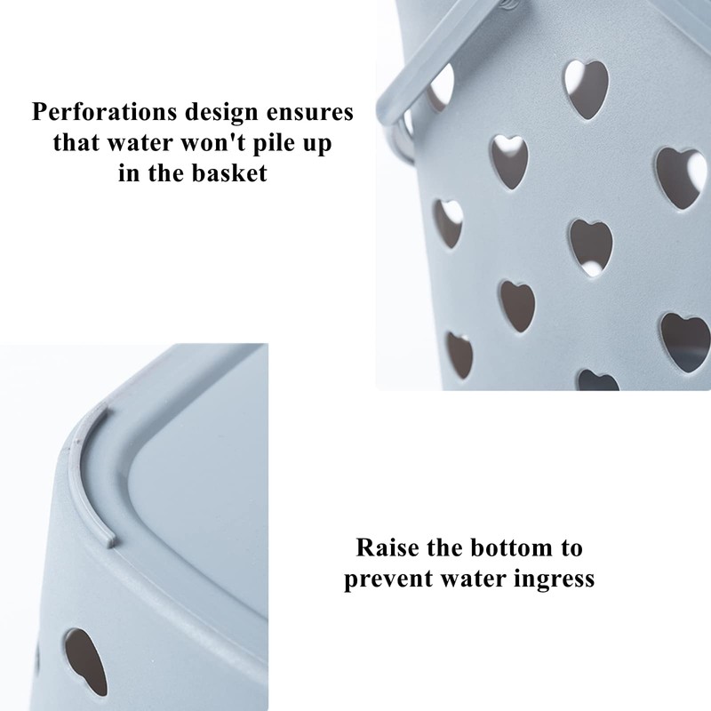 Peohud 4 Pack Portable Shower Caddy Basket, Plastic Storage Basket