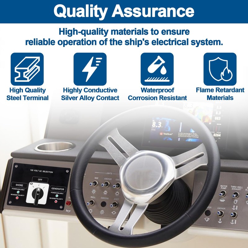 Sekelo AC Rotary Switch Panel 2 Position 120V 30A- Efficient