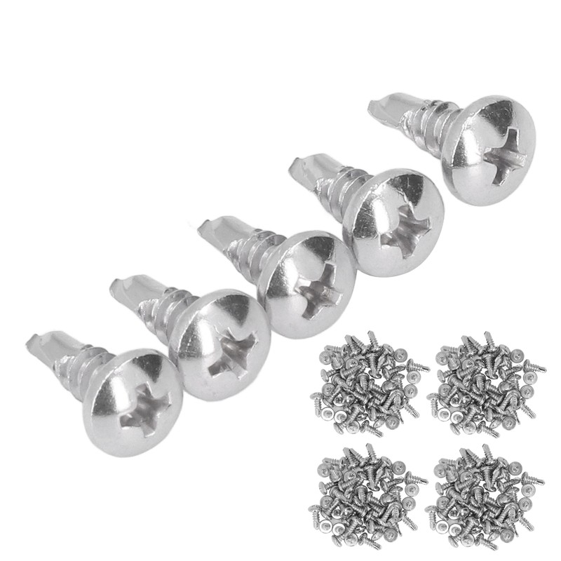 200PCS Self Drilling Screws 304 Stainless Steel Round Head Drill