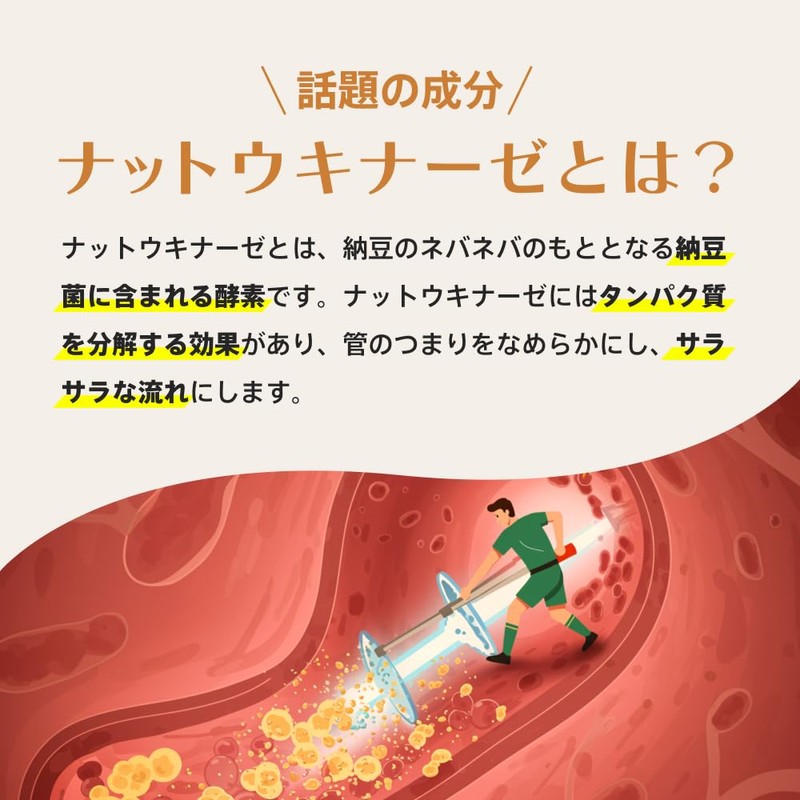 ナットウキナーゼ 180日分 6000FU/日 DHA EPA ビタミンE 納豆菌 大豆 国内製造 カプセル