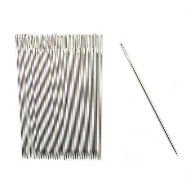 HAND Easy to Thread 5.7cm/2.5" Sewing Needles, Pack of 30