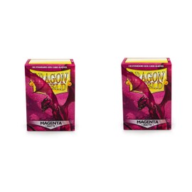 2 Packs Dragon Shield Matte Magenta Standard Size 100 ct Card Sleeves Value Bundle!