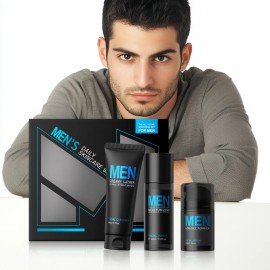 Set Cuidado Facial Hombre Piezas Crema 50g Tónico 100ml