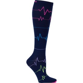 Cherokee Printsupport Women 8-12 mmHg Support Socks, Plus, Trauma Queen