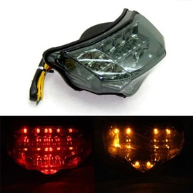 MZS Motorcycle Tail Light LED Integrated Turn Signal Blinker Smoke Compatible with FZ6 FZ-6 FAZER FZ600 2004 2005 2006 2007 2008 2009