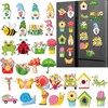 Copkim 30 Pcs Gnome Butterfly Reflective Car Magnet Set Bee