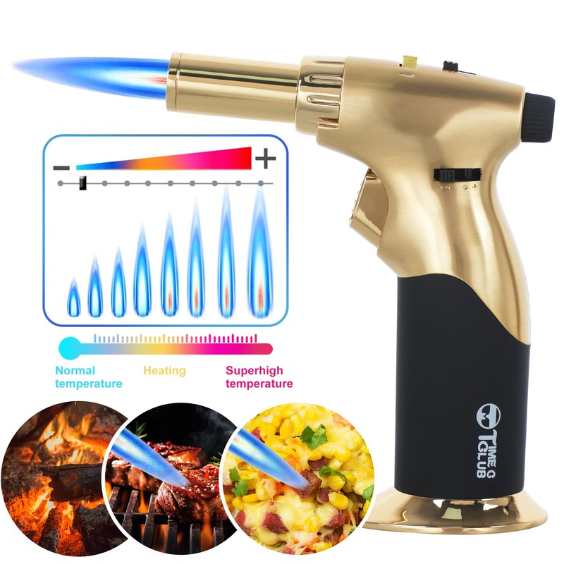 Butane Torch, Premium Double Flame Big Kitchen Torch Lighters with