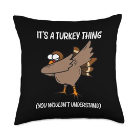 Cool Turkey Design For Men Women Forest Wild Animal Lovers Throw Pillow