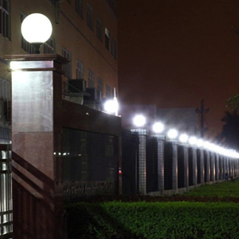 OSALADI 200MM Led Solar Post Light Outdoor Round Ball Landscape