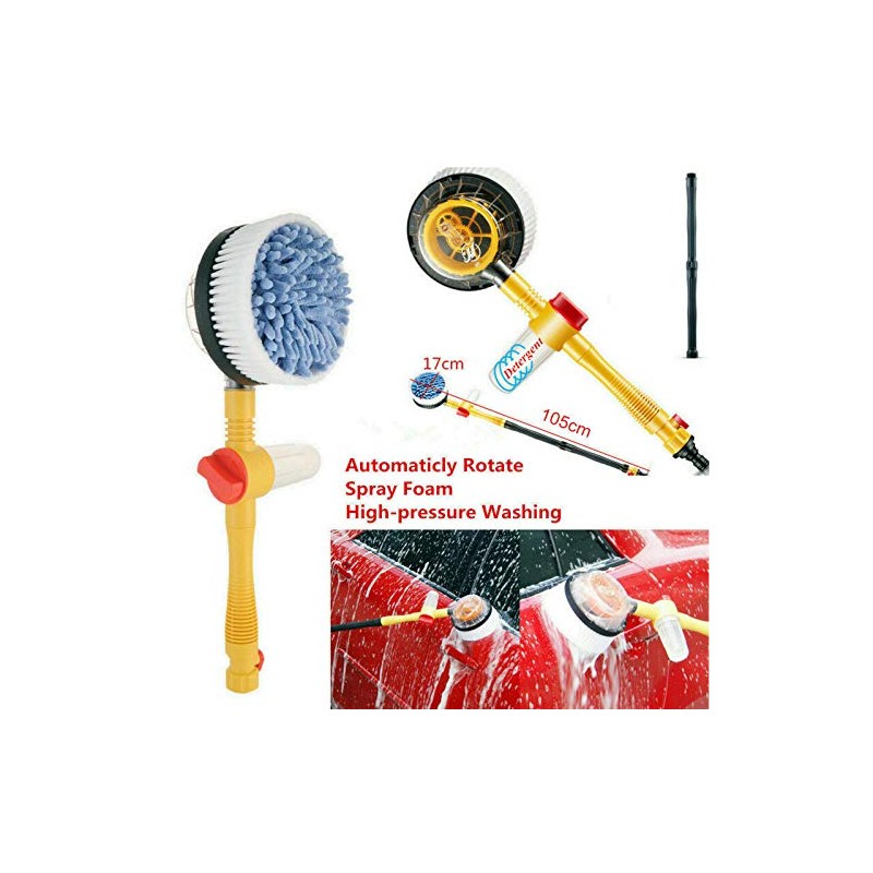 MACHSWON High Pressure Car Wash Brush Rotating Sponge Extendable Hose