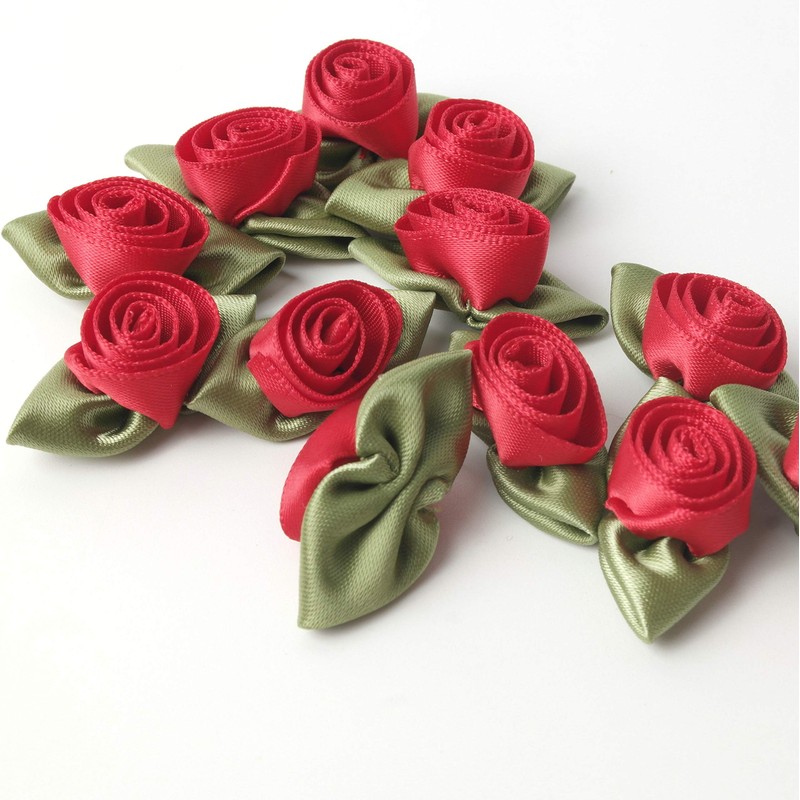 Micomon Mini Ribbon Bows for Crafts Mini Roses Ribbon Flowers