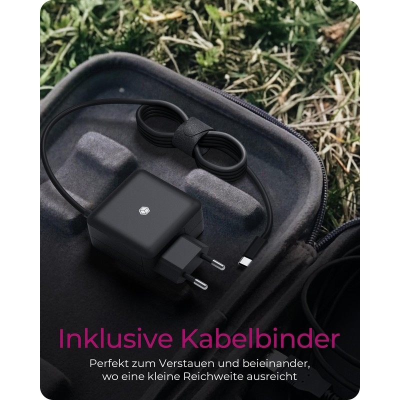 ICY BOX 65 W USB-C Charger, PD 3.0 Charger, 65
