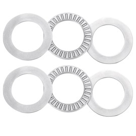 sourcing map 2 Pcs NTA1625 2TRA Thrust Needle Roller Bearings with Washers, 1" ID, 1.55" OD, 0.14" Thk, for Lawn Mower Truck Power Steering, Chrome Steel (ABEC5)