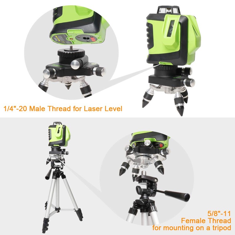 Huepar AT2 Bracket Laser Level Adapter - 360° Rotating Base