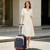 mixi 16 Inch Underseat Carry-On Luggage, Softside Suitcase with Wheels,