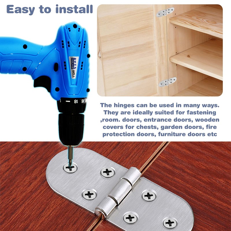 Stainless Steel Door Hinge 270 Degree Pack of 6 Door