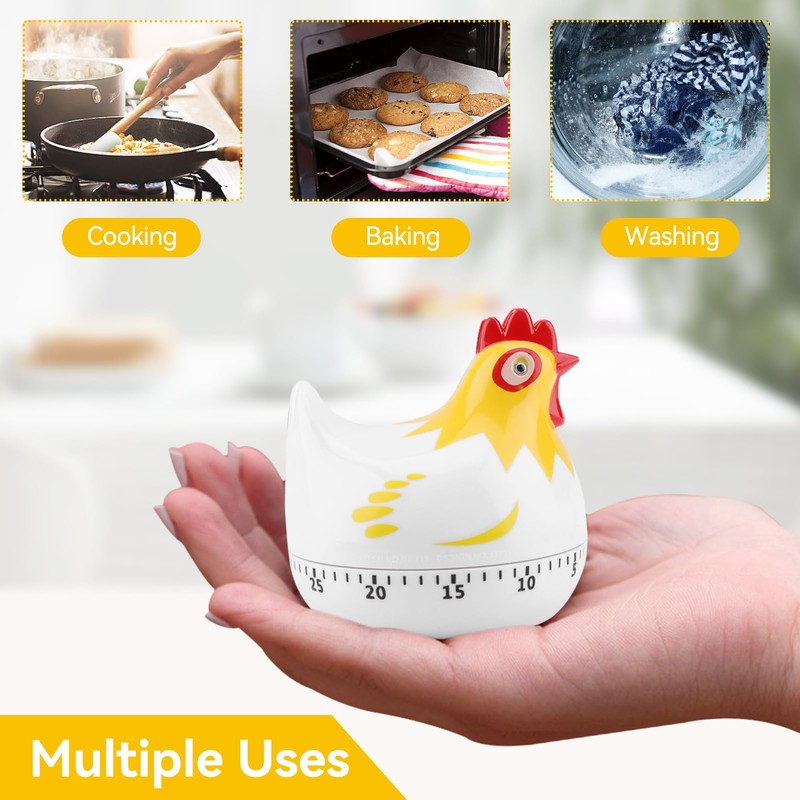 Kitchen Timer,Egg Timer,60 Minute Chicken Kitchen Timer Manual Kitchen Timer