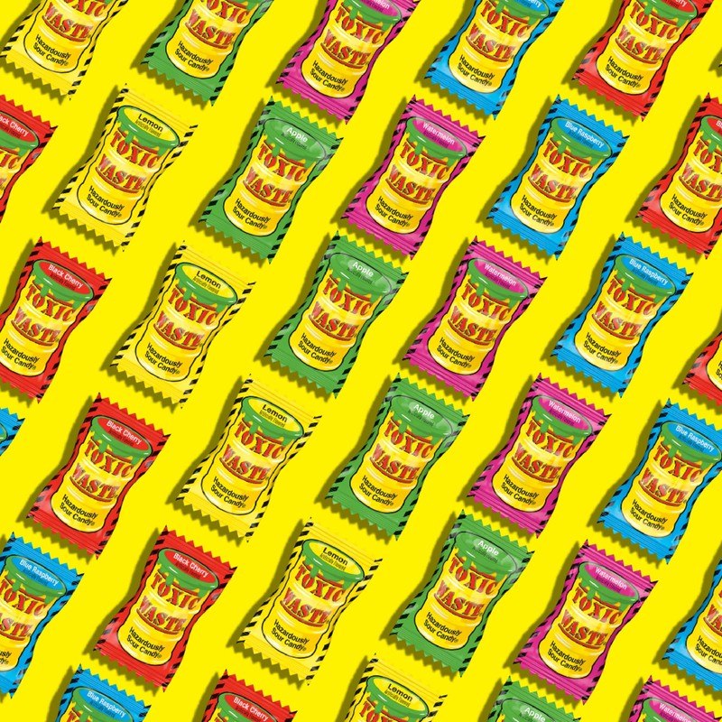 TOXIC WASTE - Hazardously Sour Candy - Apple, Watermelon, Lemon,
