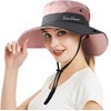 Women's Summer Sun-Hat Ponytail - Outdoor UV-Protection Mesh Wide Brim