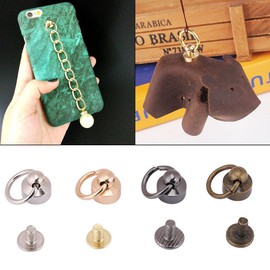 Pack of 20 Rivets Fasteners, Dummy Shape Pull Ring Rivets with Screws for DIY Leather Bag Craft Repair Kit Decoration 8 mm (Silver)