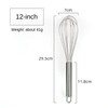 12 inch stainless steel whisk -professional egg beater - kitchen