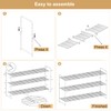 KEETDY 3-Tier Long Shoe Rack for Closet Metal Shoe Organizer