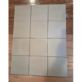 BRAVO 6" x 6" TAN QUARRY CERAMIC TILE, 3/8" THICK, USA MADE (SET OF 12 TILES)