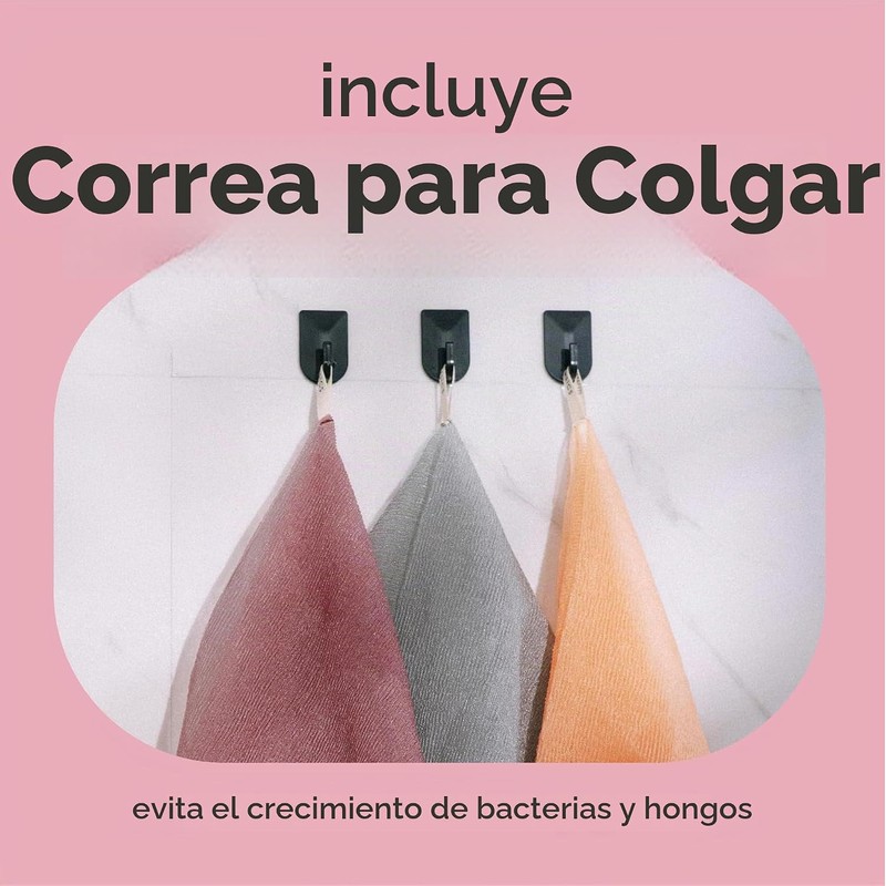 Toalla de ducha exfoliante japonesa MainBasics (Set de 3)