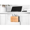 Bamboo Cable Management Box with Magnetic Lid - 12,6x7,9x4.3 in