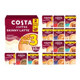 Costa Coffee Pods - Pick Any 3 Pack From 6 Flavours, Including Costa Americano, Skinny Latte, Caramel Latte, Latte, Flat White & Cappuccino Pods