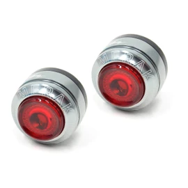 Moon Unisex Adult Merak Bar End Rear Light - Silver/Black