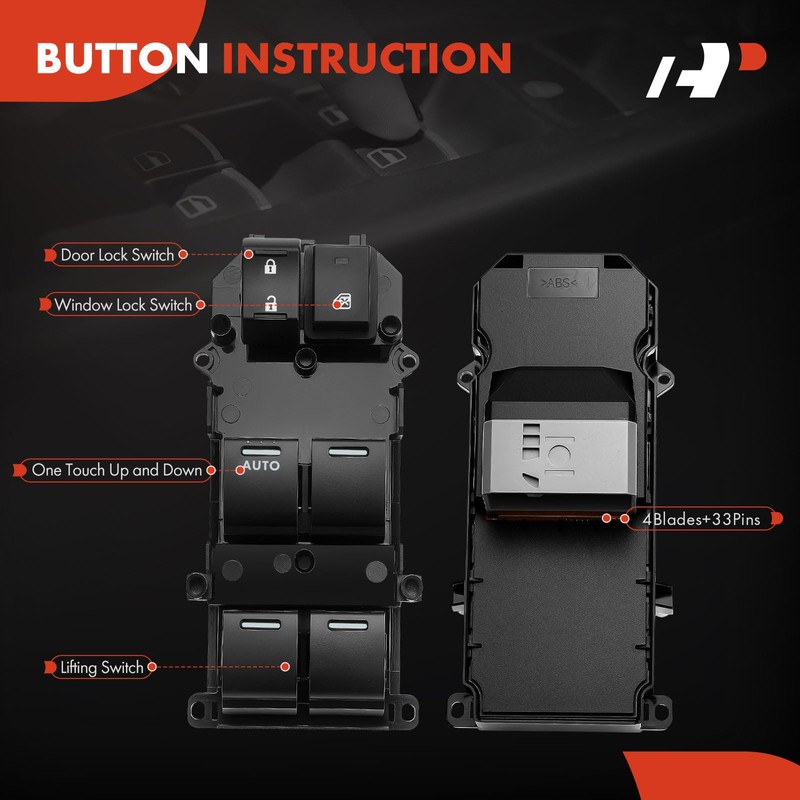 A-Premium Master Power Window Switch Compatible with Honda CR-V CRV