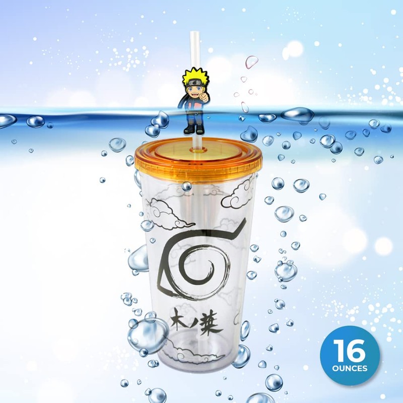 JUST FUNKY Naruto Shippuden Hidden Leaf Village 16 oz Travel