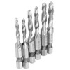 6Pcs Taps HSS Hex Shank Screw Thread Combined Tapping Drill