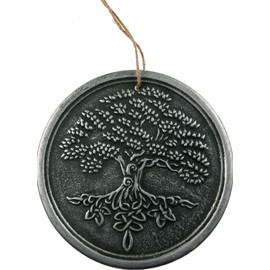 Lisa Parker Terracotta Tree of Life Plaque by Ornament Silver 20x20x1.5cm