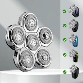 Aiyraa Skull Shaver Replacement Blades for Head Shaver Bald, 6D Replacement Head for Bald Razor Men, Wet and Dry Shaving Heads for Head Razors Men, Universal Replacement Blade