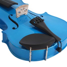 4/4 Acoustic Violin,Handmade Solid Wood Violin Starter Beginners Kit with Case, Bow, Rosin for Beginners Amateurs (Blue)