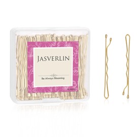 JASVERLIN Bobby Pins Blonde Hair Gold Hair Pins Decorative Premium Secure Firm Hold Hairpins Clips Bulk for Women Long Thick Hair Accessories 2 inch 100pcs